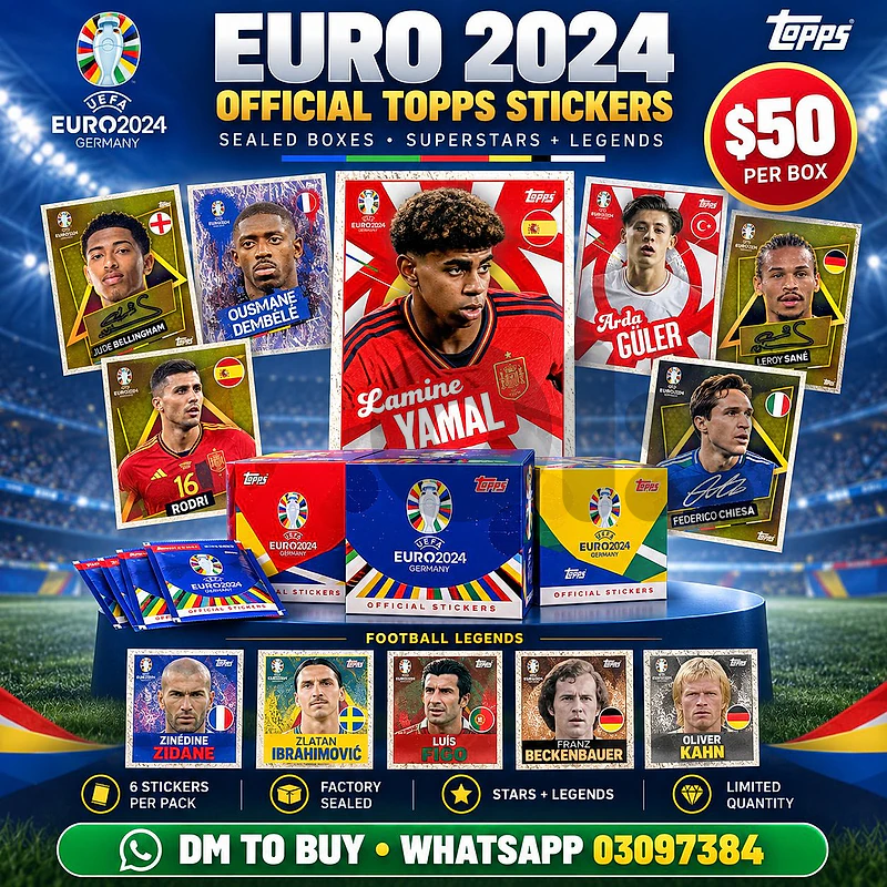 TOPPS - PANINI EURO 2024 – FACTORY SEALED STICKER BOXES | $50 ONLY!