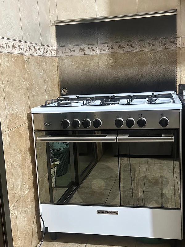 غاز Glem Gas إيطالي 90 سم – 5 عيون – فرن مزدوج