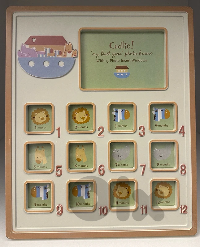 "My First Year" baby milestone photo frame