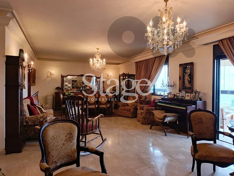 Duplex with Panoramic Mountain, City, Sea & Beirut View in Bsalim