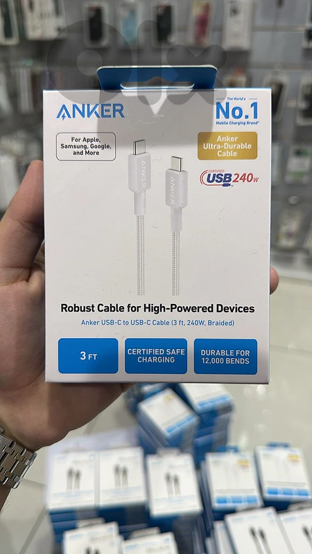 Anker Eco-friendly usb-c to usb-c 3ft 240w white