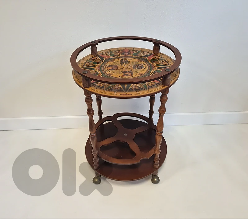 Vintage trolley bar table, made in Italy