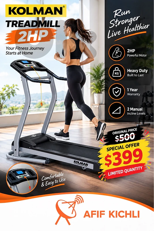 Kolman Treadmill 2HP New