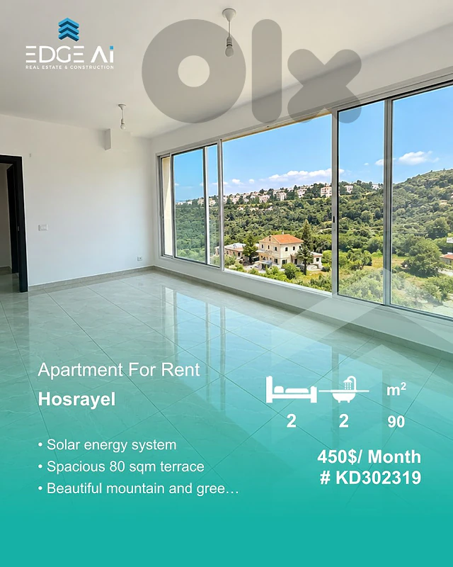 Brand-New Apartment for Rent | Hosrayel – Jbeil
Ref: #KD302319 Brand-New Apartment for Rent | Hosrayel – Jbeil
Ref: #KD302319