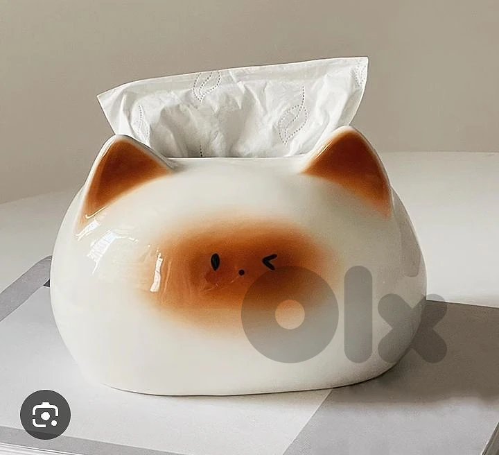 cute ceramic cat napkins holder