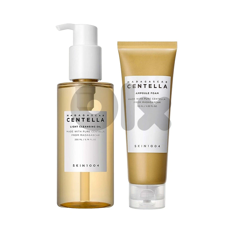 SKIN1004 Madagascar Centella Double Cleansing Duo (Light Cleansing Oil 200 mL + Ampoule Foam 125 mL)