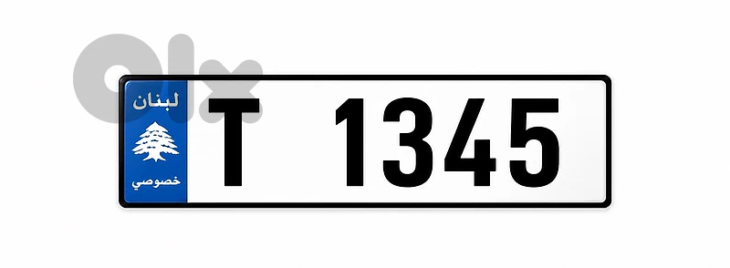 1345 T – رقم سيارة رباعي مميز للبيع