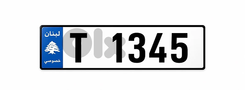 1345 T – رقم سيارة رباعي مميز للبيع