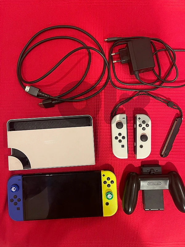 Nintendo Switch OLED(Dock, and All Cables included) + accesories