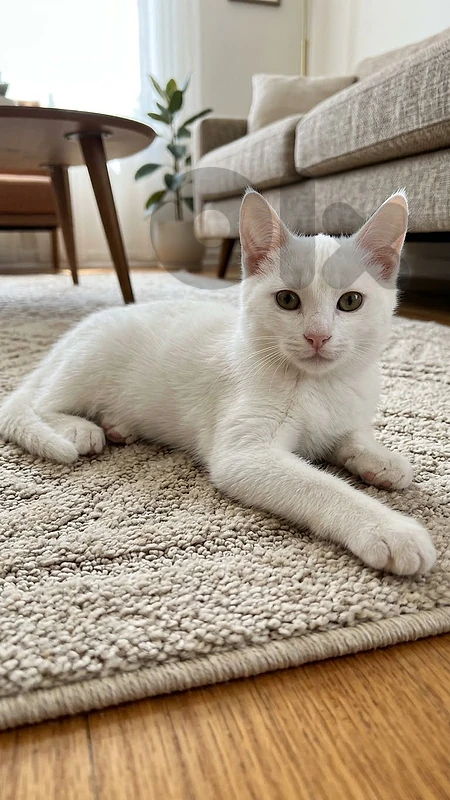🐾 All white 🤍 KITTEN