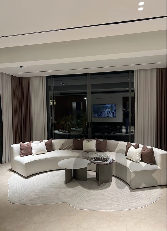 curved sofa