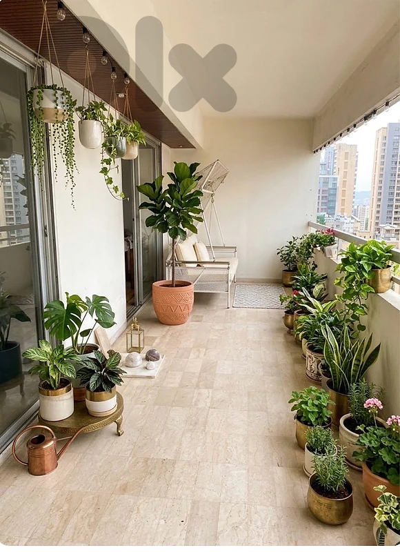 Large apart with large balcony high floor beautiful bld achrafieh