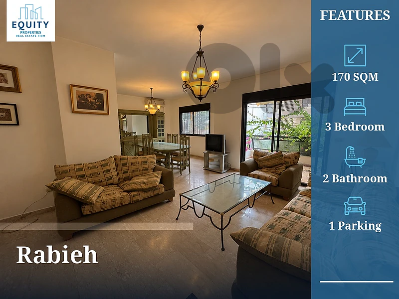 Furnished 170 SQM Apartment For Rent In Rabieh #DH43216 Furnished 170 SQM Apartment For Rent In Rabieh #DH43216