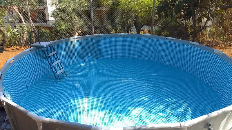 POOL Intex Prism Frame Premium Pool 5.5m x 1.22m, used one summer, $60