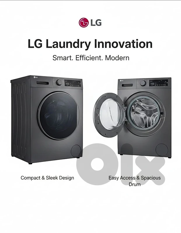 washing machine 8kg LG new with minor scratches on side غسالة