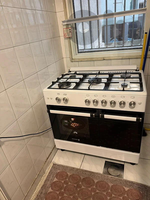 فرن غاز + مقلى بطاطا كهربائي