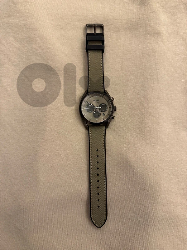 BOSS fabric-strap chronograph
