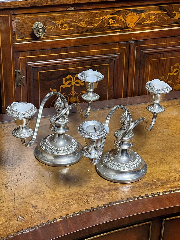 pair of english candle holders