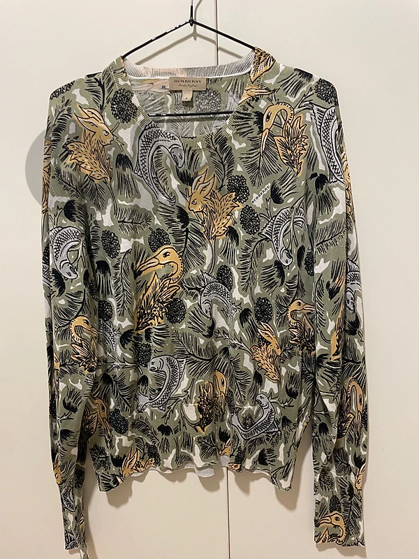 Burberry Long Sleeve Printed Top