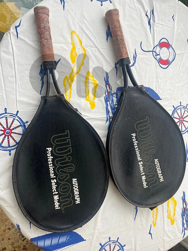 Lot de 2 Raquettes de Tennis Vintage Wilson GLM23 + Housses d'origine