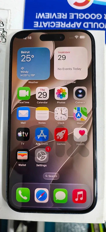 iphone 15 pro 128gb used fi black point on screen