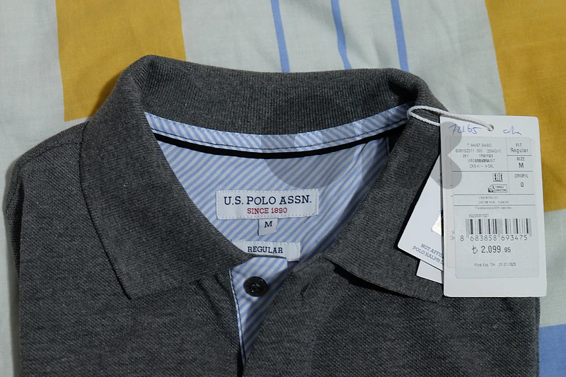U.S. Polo Assn. Polo Shirt – New with Tags – Size M – Dark Grey