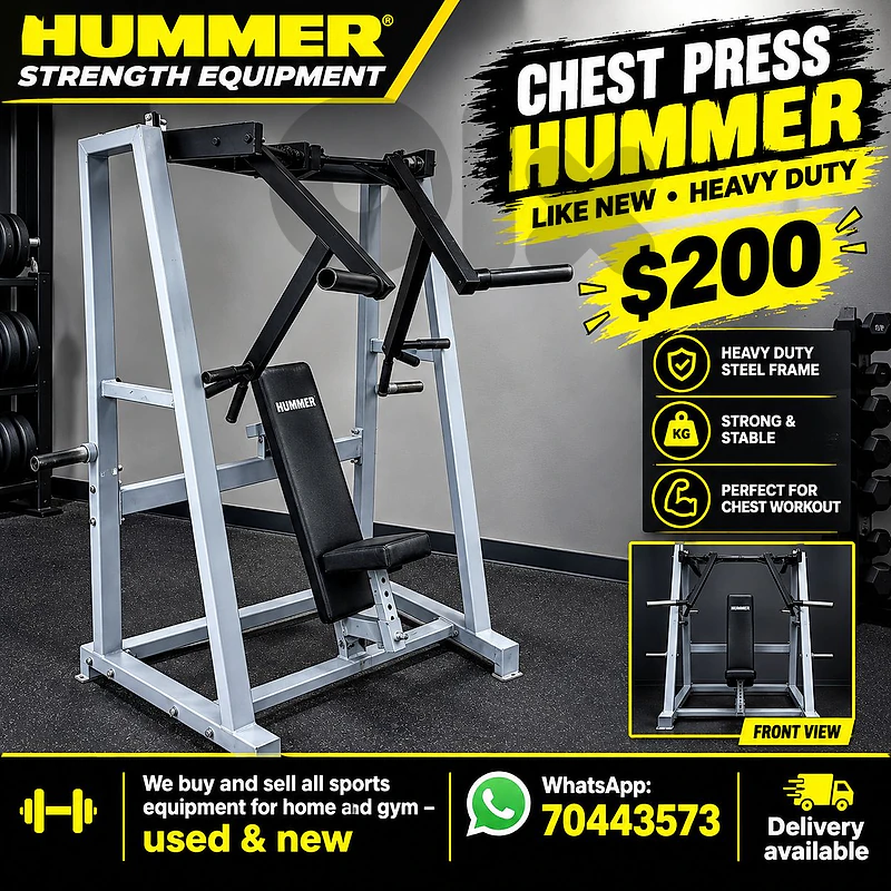 Chest press hummer like new heavy duty