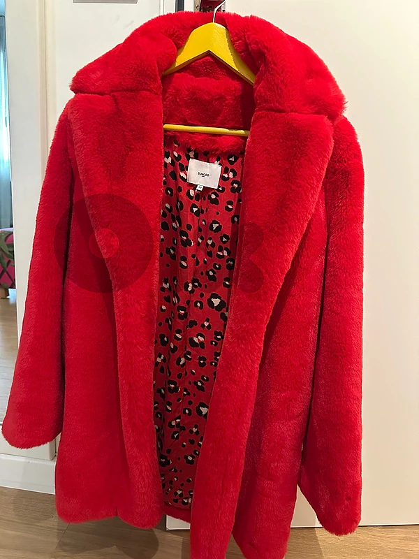 red fur coat