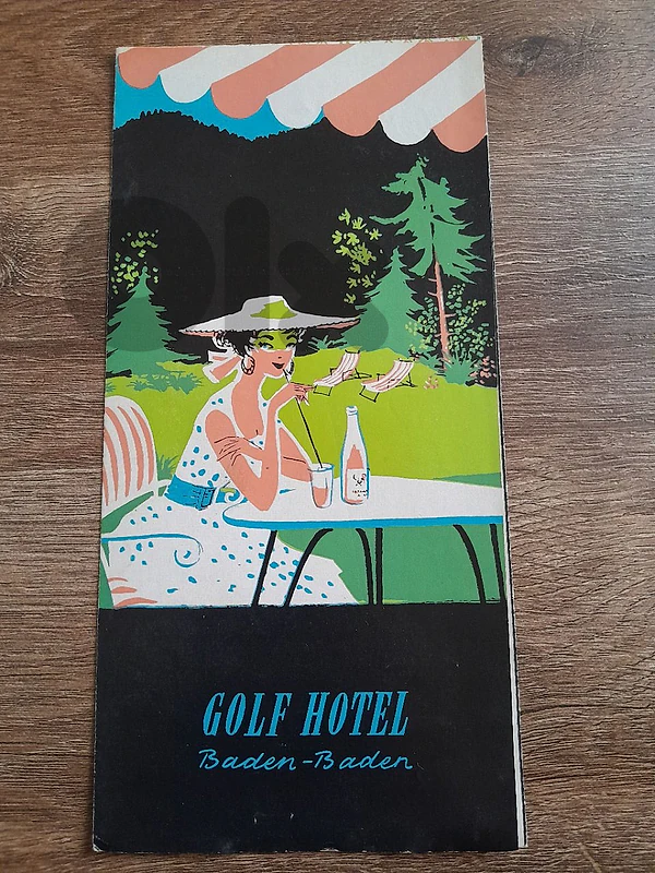 vintage 1960s tourism brochure/triptych for the Golf Hotel