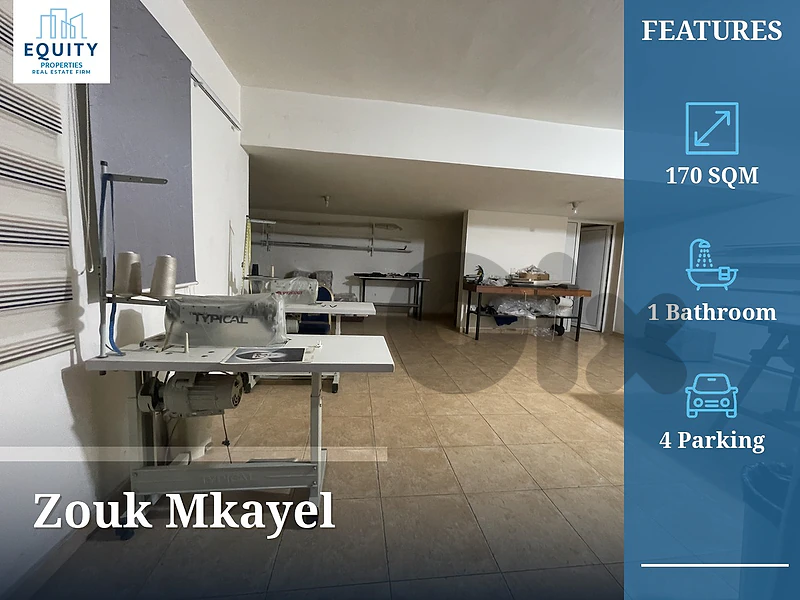 170 SQM Shop For Rent In Zouk Mkayel #RK45226