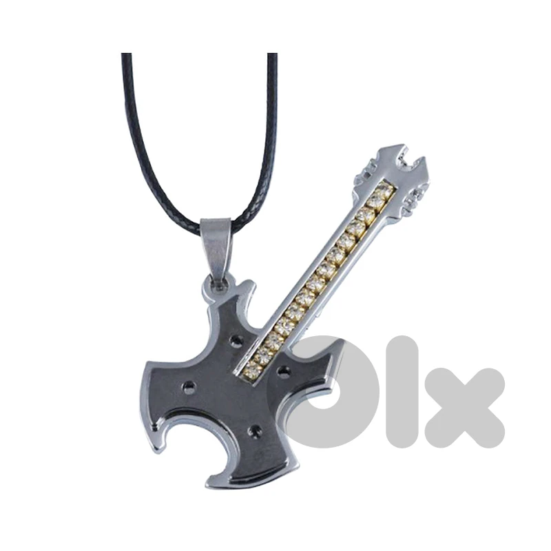Signature MG-112 Gray Electric Guitar Necklace