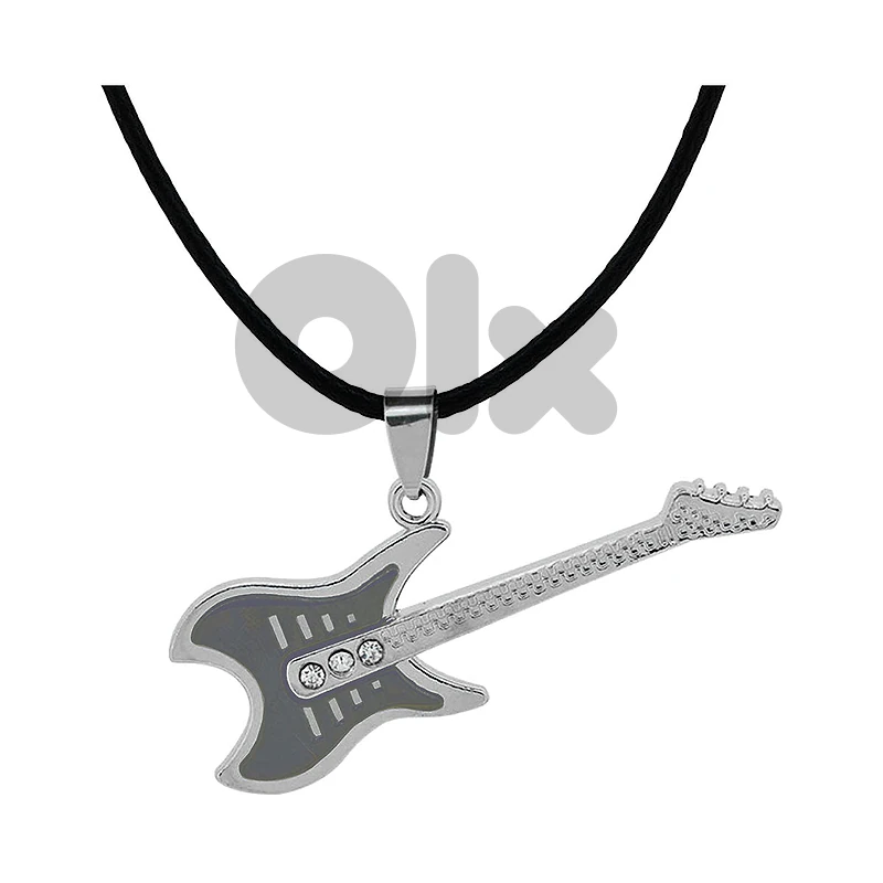 Signature MG-108 Gray Electric Guitar Necklace