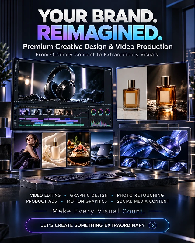 Video Editing, Photoshop & Social Media Design