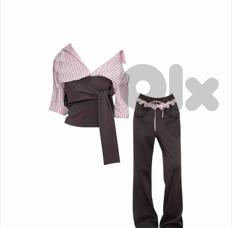 Brown & Pink Two-Piece Set wool Brown & Pink Two-Piece Set wool