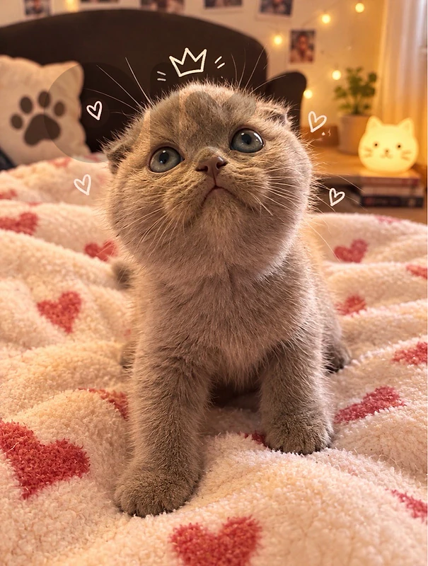 Scottish fold Lilac short hair kitten available