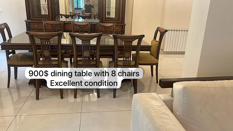 Dining Table - Arm Chairs - Side Tables - Tabel - Sofa