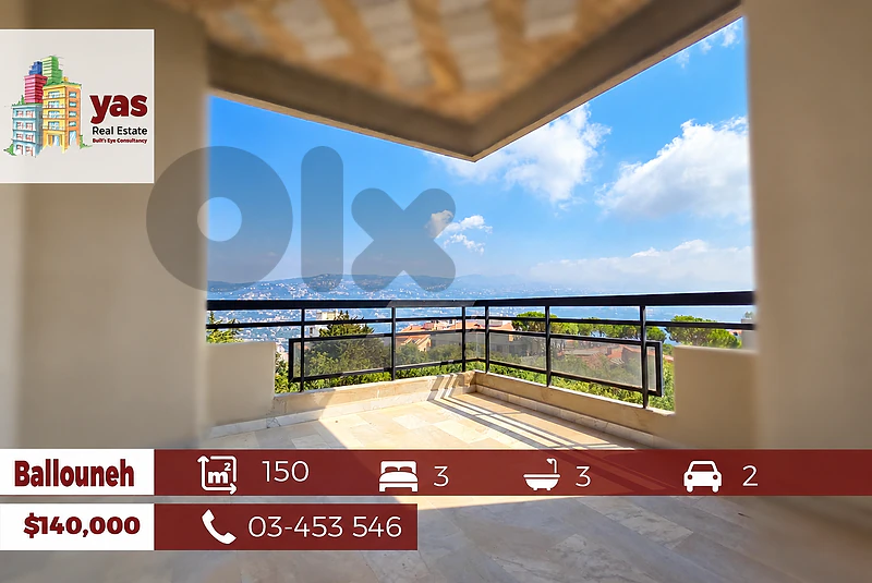 Ballouneh 150m2 | Well Mainatined | Prime Location | View | TO | Ballouneh 150m2 | Well Mainatined | Prime Location | View | TO |