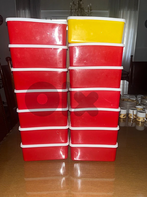 Vintage Food Storage Containers – Set of 14 /  Lot de 14 Boîtes