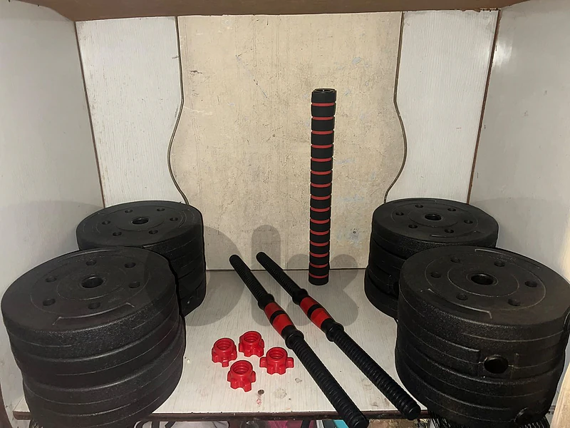 عدة تمرين كاملة dumbbels+bench
