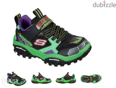 Boys Skechers Kids Turbo Speed Black/Lime