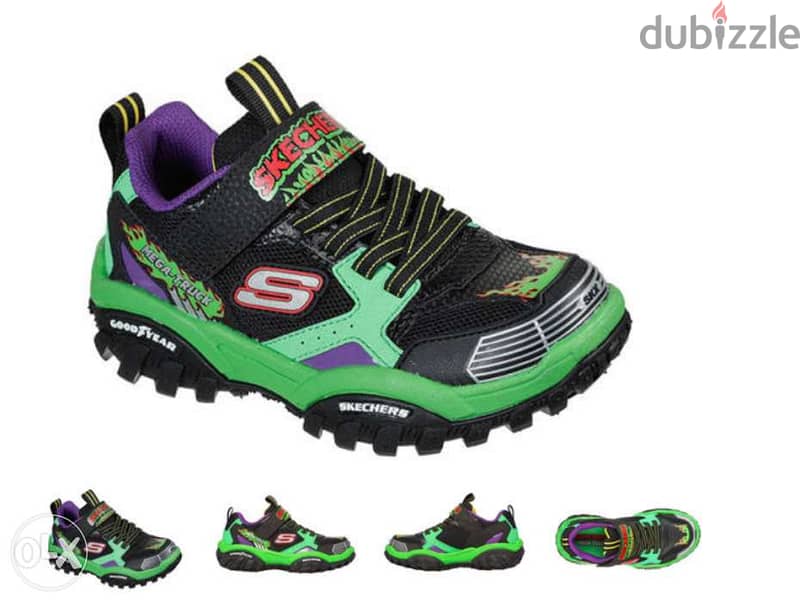 Boys Skechers Kids Turbo Speed Black/Lime 0