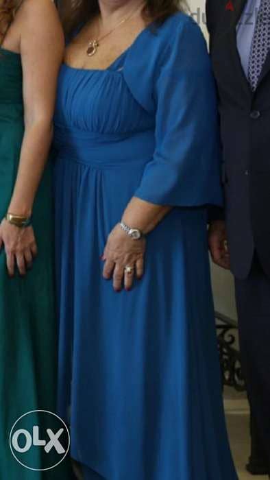 Royal blue evening dress XL 4