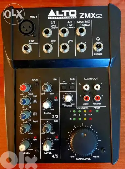 Alto ZMX52 mixer mixing console