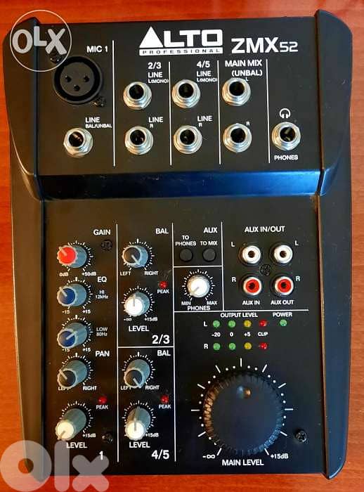 Alto ZMX52 mixer mixing console 0