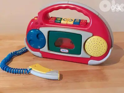 Vintage Little Tikes Rare Cassette Tape Player & Recorder with Microph