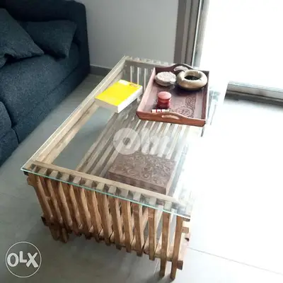 Central classic coffee wood table طاولة قهوة وجه زجاج Central classic coffee wood table طاولة قهوة وجه زجاج