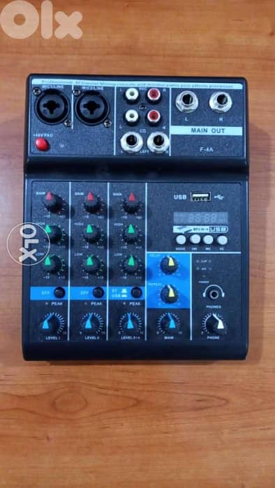 mixer 4 channel with effect & usb & bluetouth,new in box 0