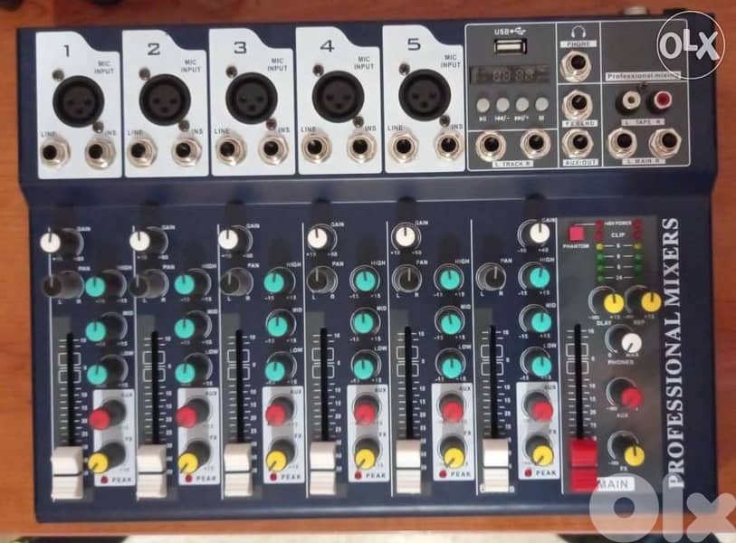 mixer 7 channel with effect & usb & bluetouth 1