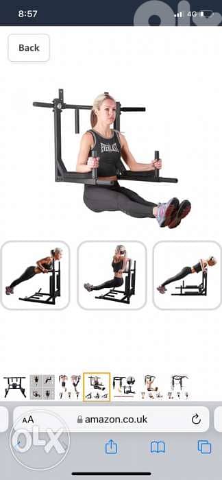 Multi Wall Mounted Adjustable Knee Raise Pull Chin Up Bar Dips Station 4