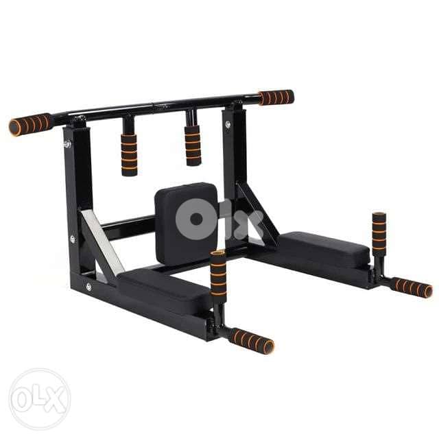 Multi Wall Mounted Adjustable Knee Raise Pull Chin Up Bar Dips Station 6